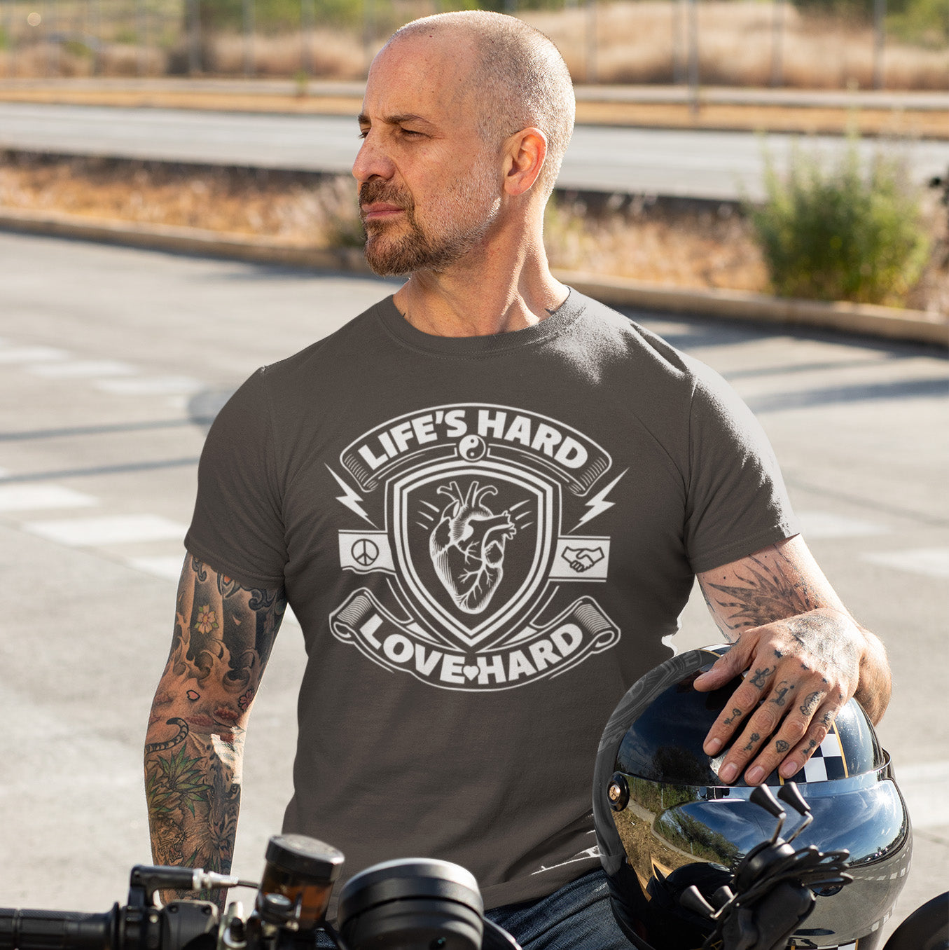 Love Hard Crest Unisex Tee