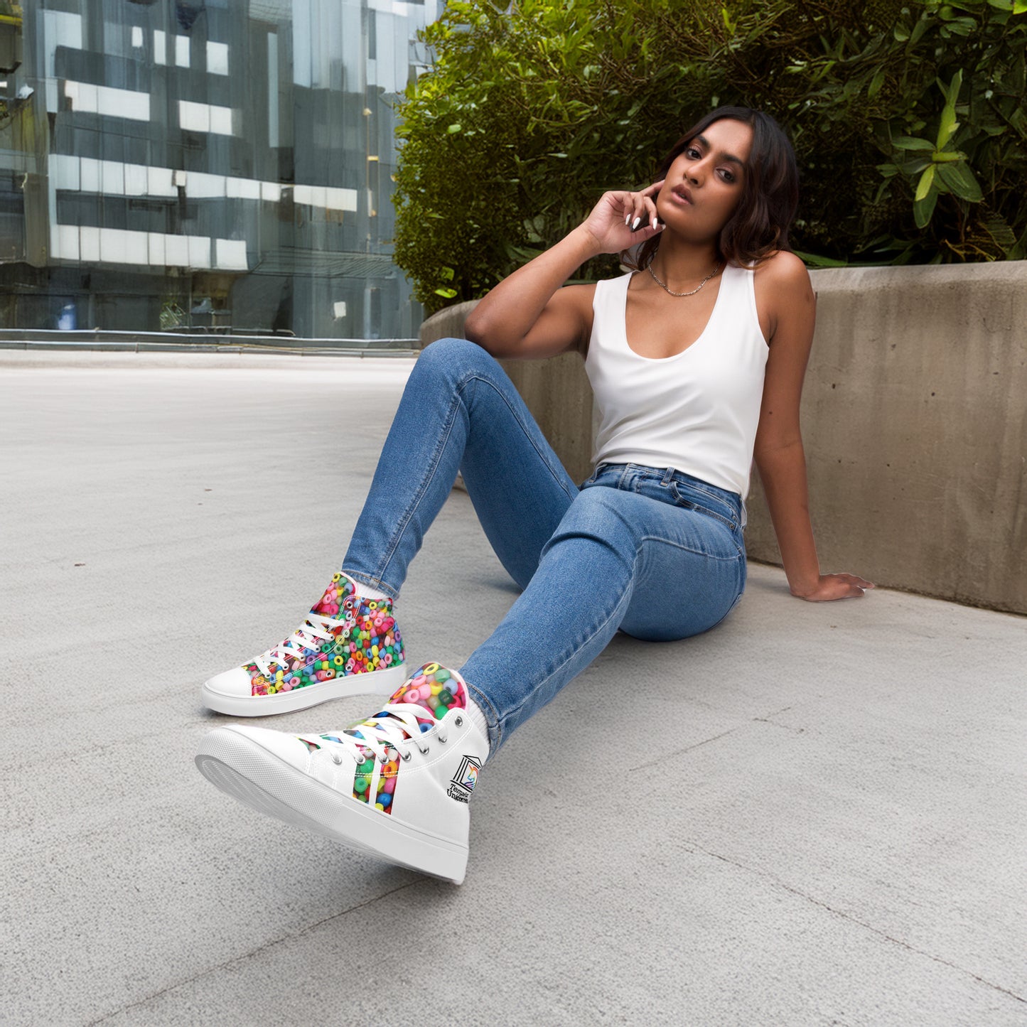 Spread PLUR Women's High Top Canvas Shoes