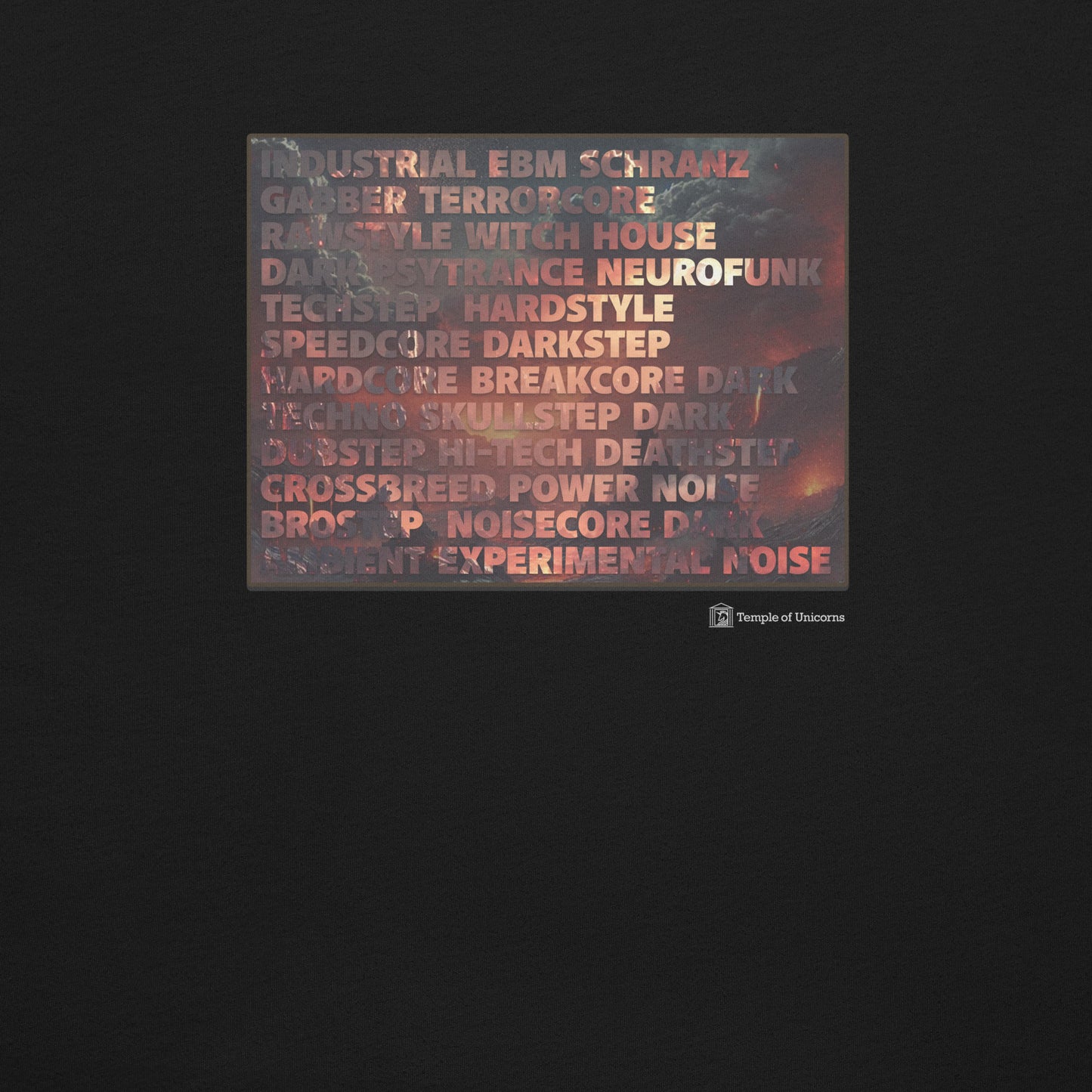 Dark Side of PLUR Men's Tee, back, detail