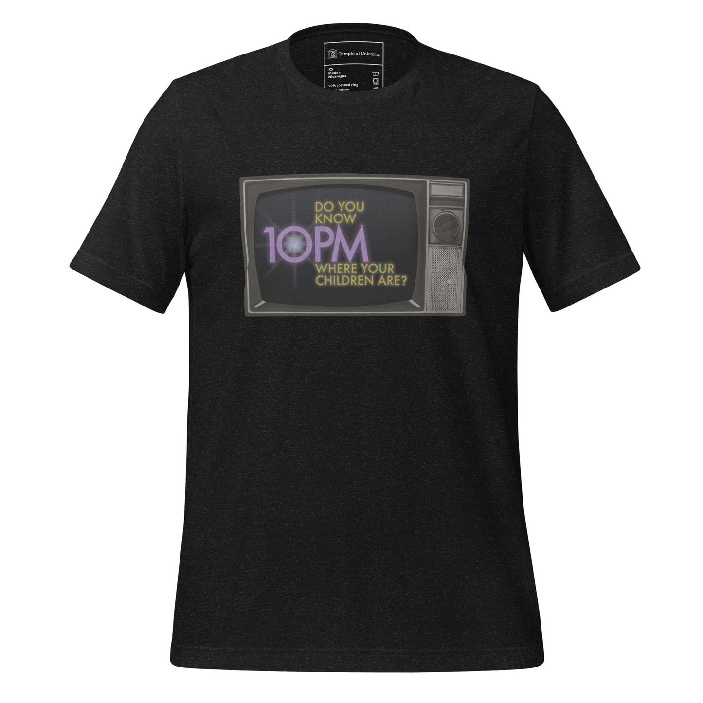 Do You Know Where Your Children Are? Retro Tee, black heather