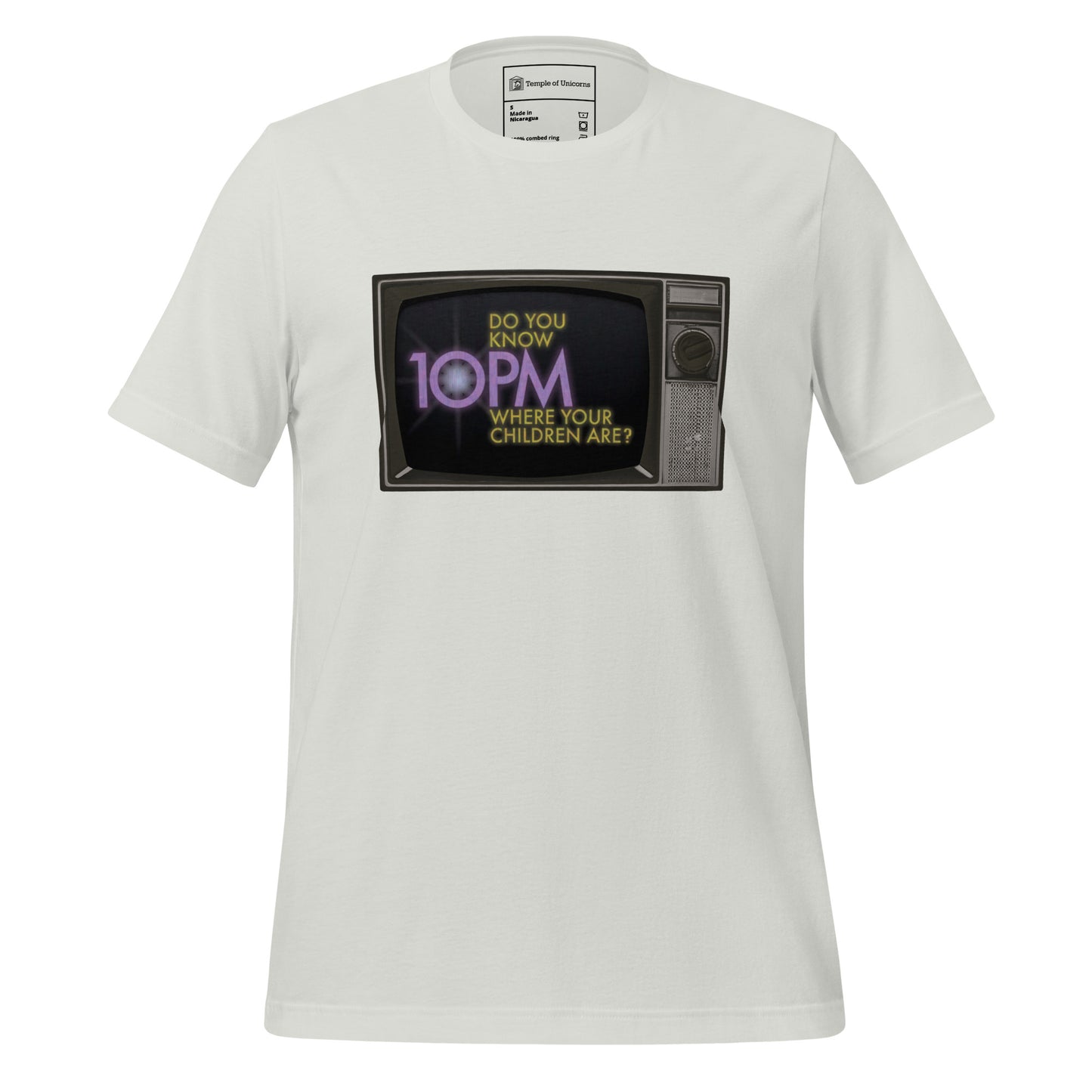 Do You Know Where Your Children Are? Retro Tee, silver