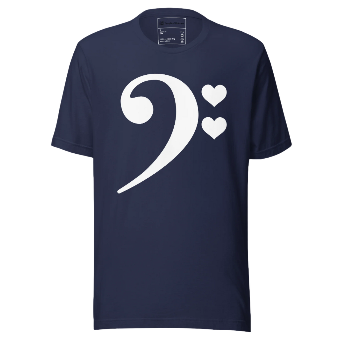 For the Love of Bass Unisex Tee, navy