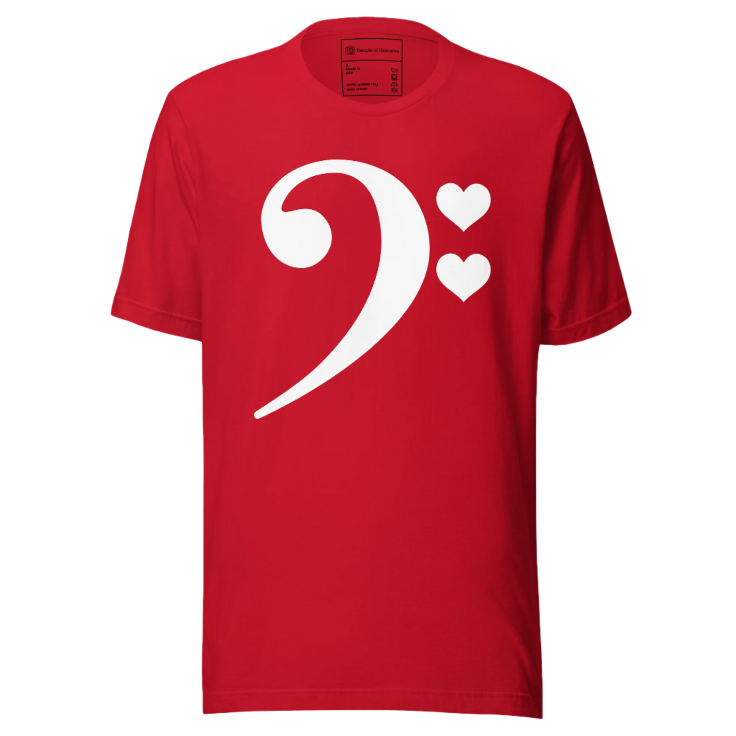 For the Love of Bass Unisex Tee, red