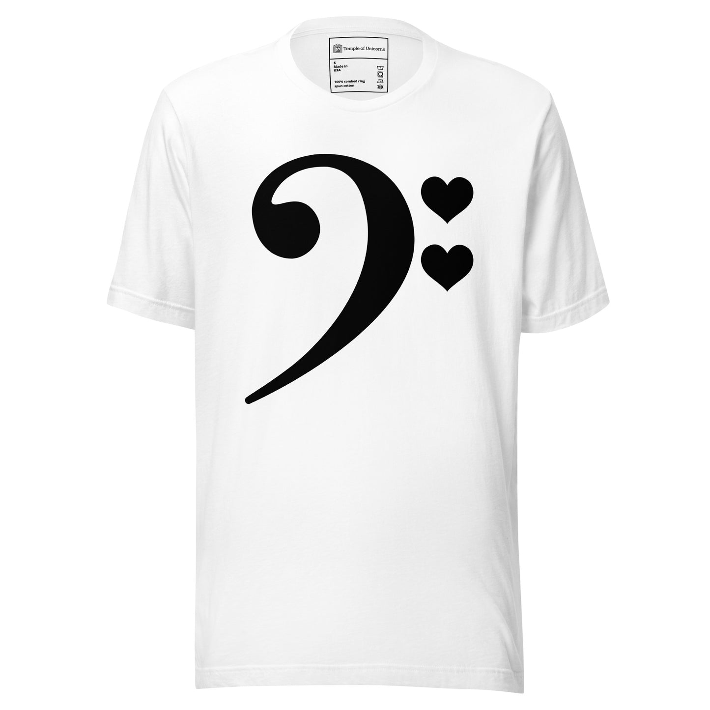For The Love of Bass Unisex Tee, white