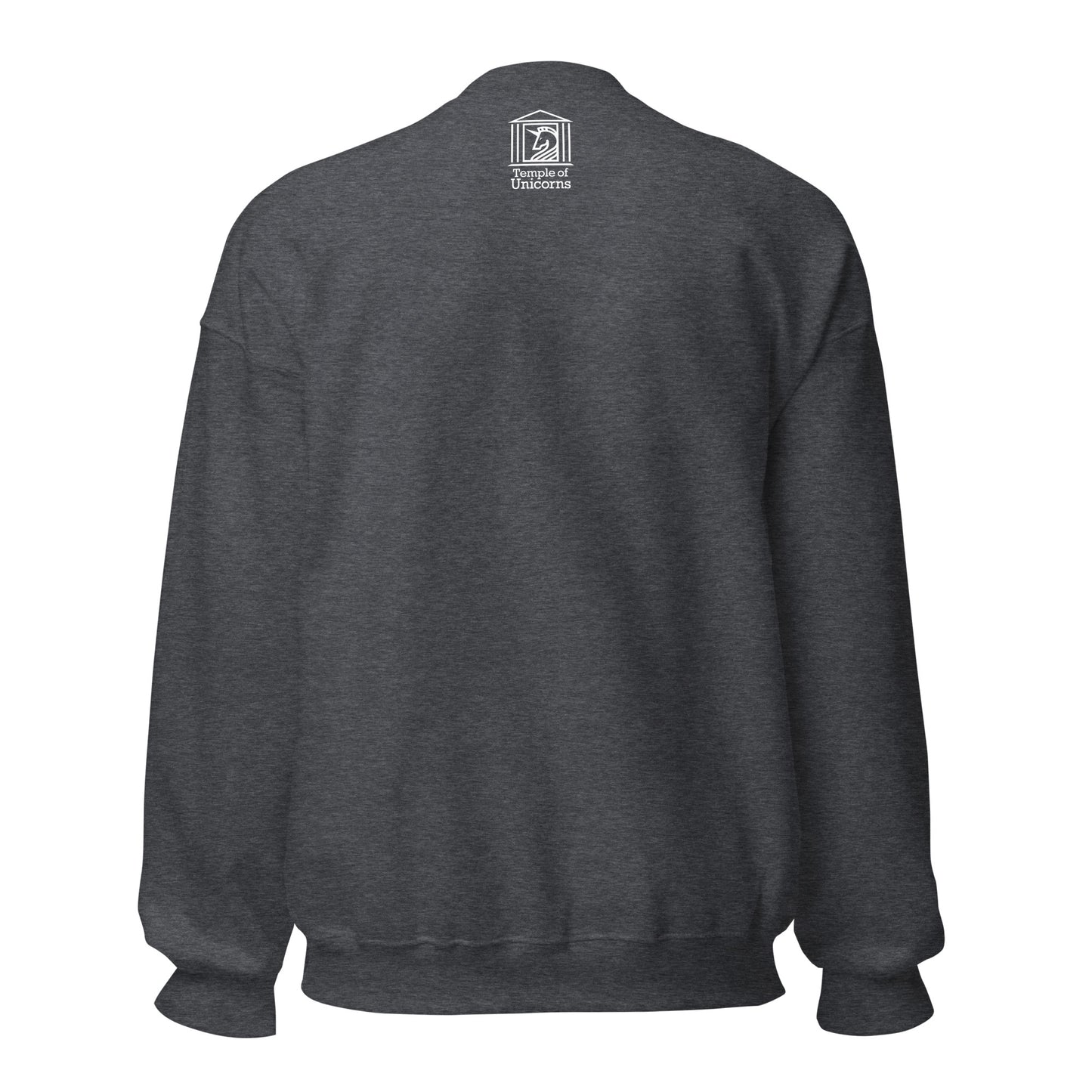 Hard Beats University Unisex Sweatshirt, dark heather, back