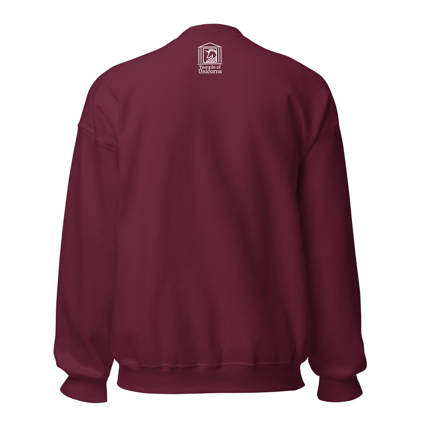 Hard Beats University Unisex Sweatshirt, maroon, back