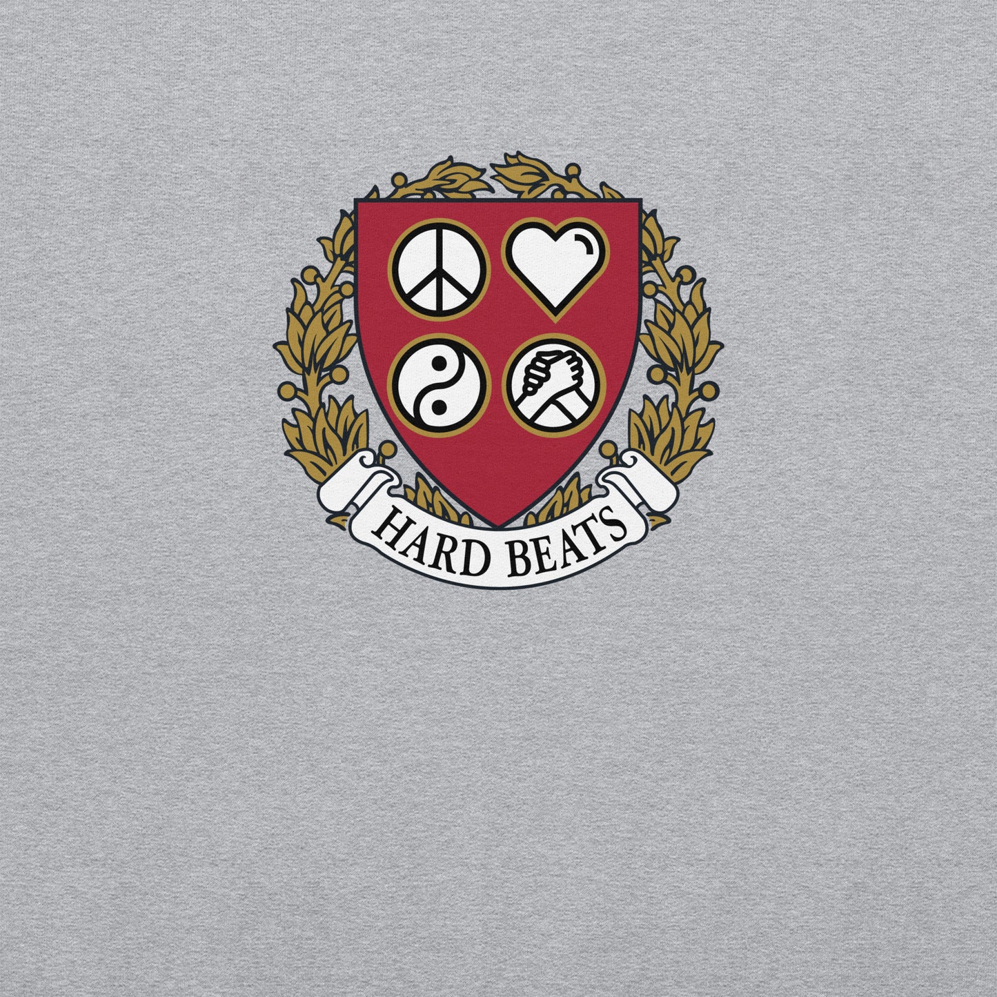 Hard Beats University Unisex Sweatshirt, sport grey, detail