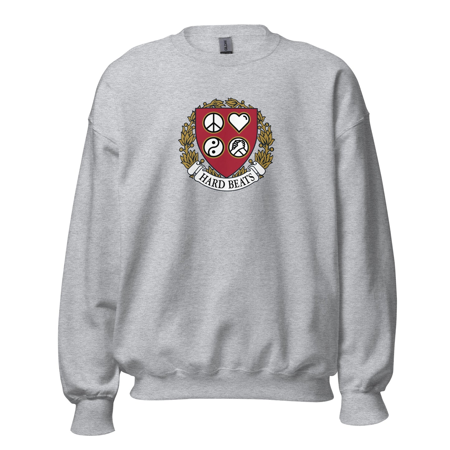 Hard Beats University Unisex Sweatshirt, sport grey, front