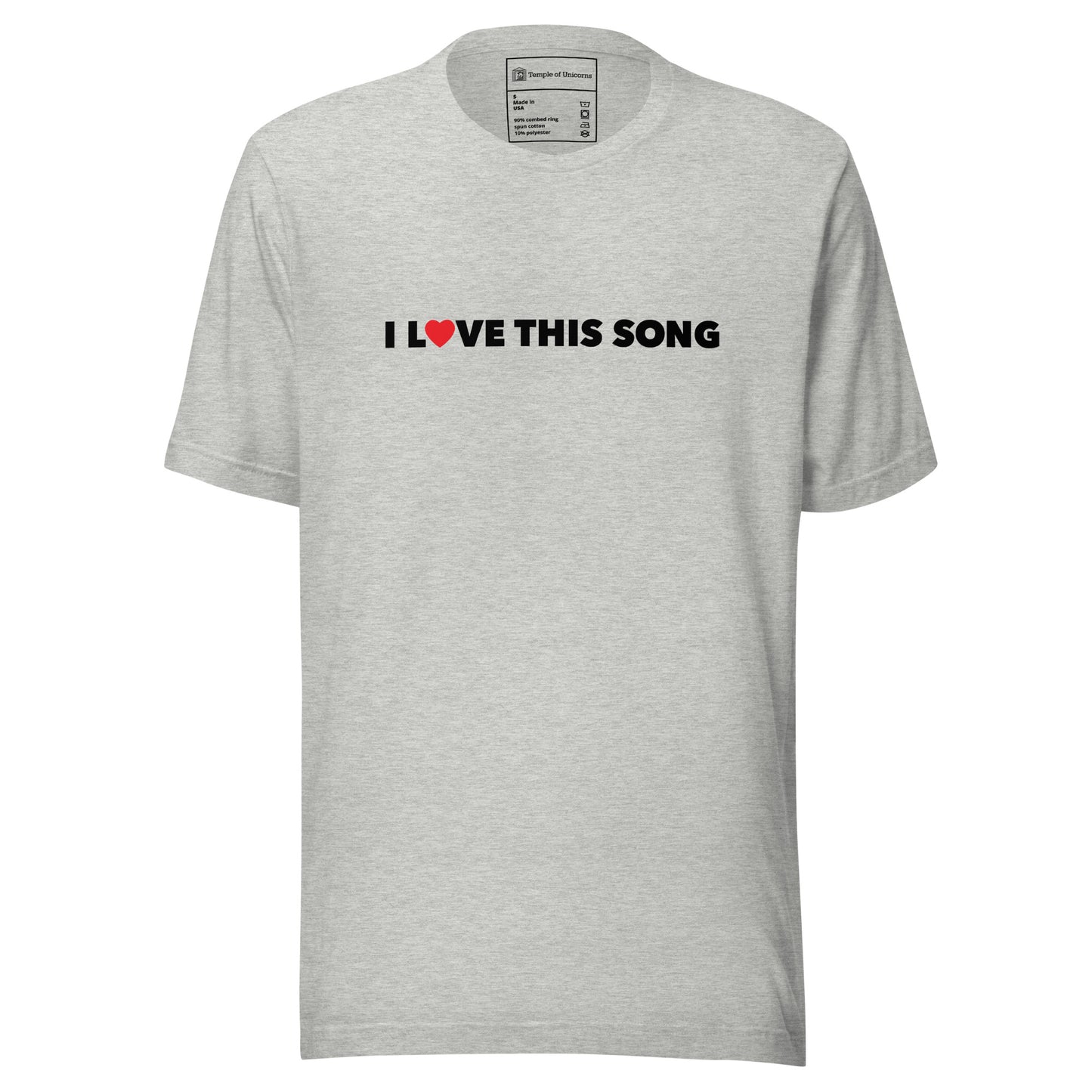 I Love This Song Statement Tee, athletic heather