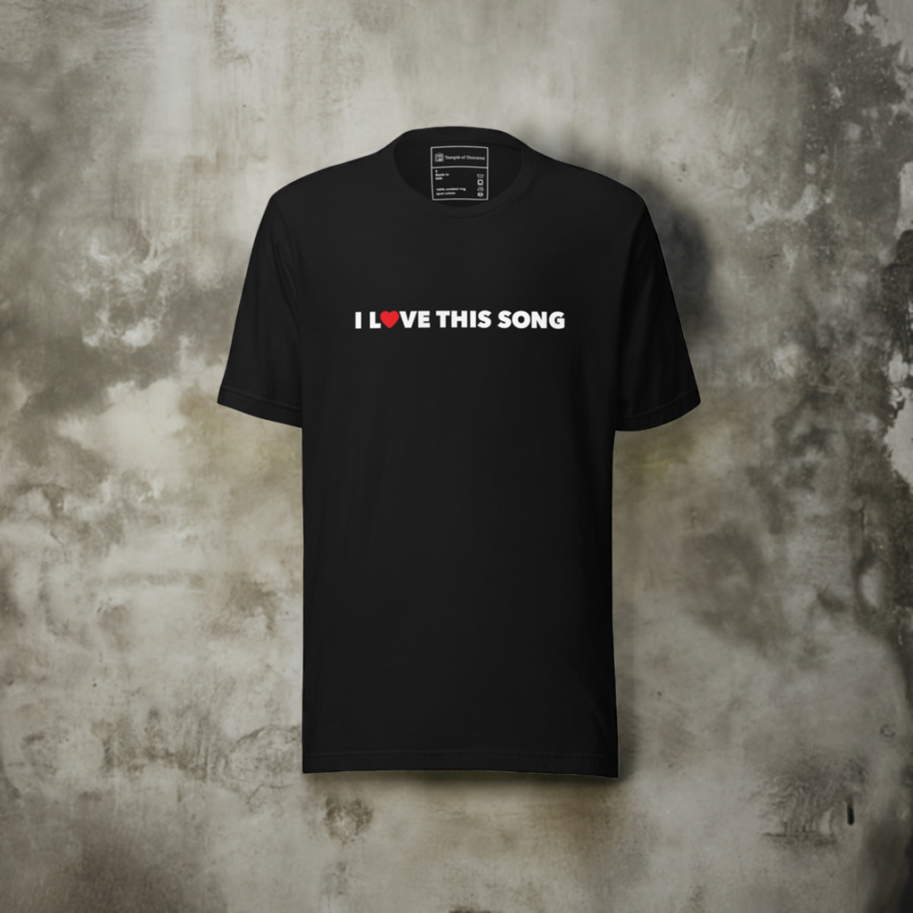 I Love This Song Statement Tee, black