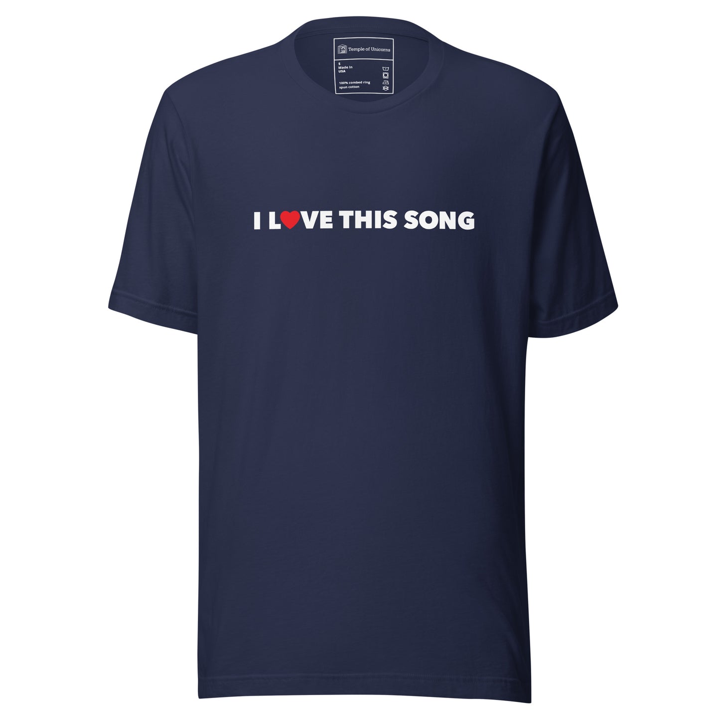 I Love This Song Statement Tee, navy