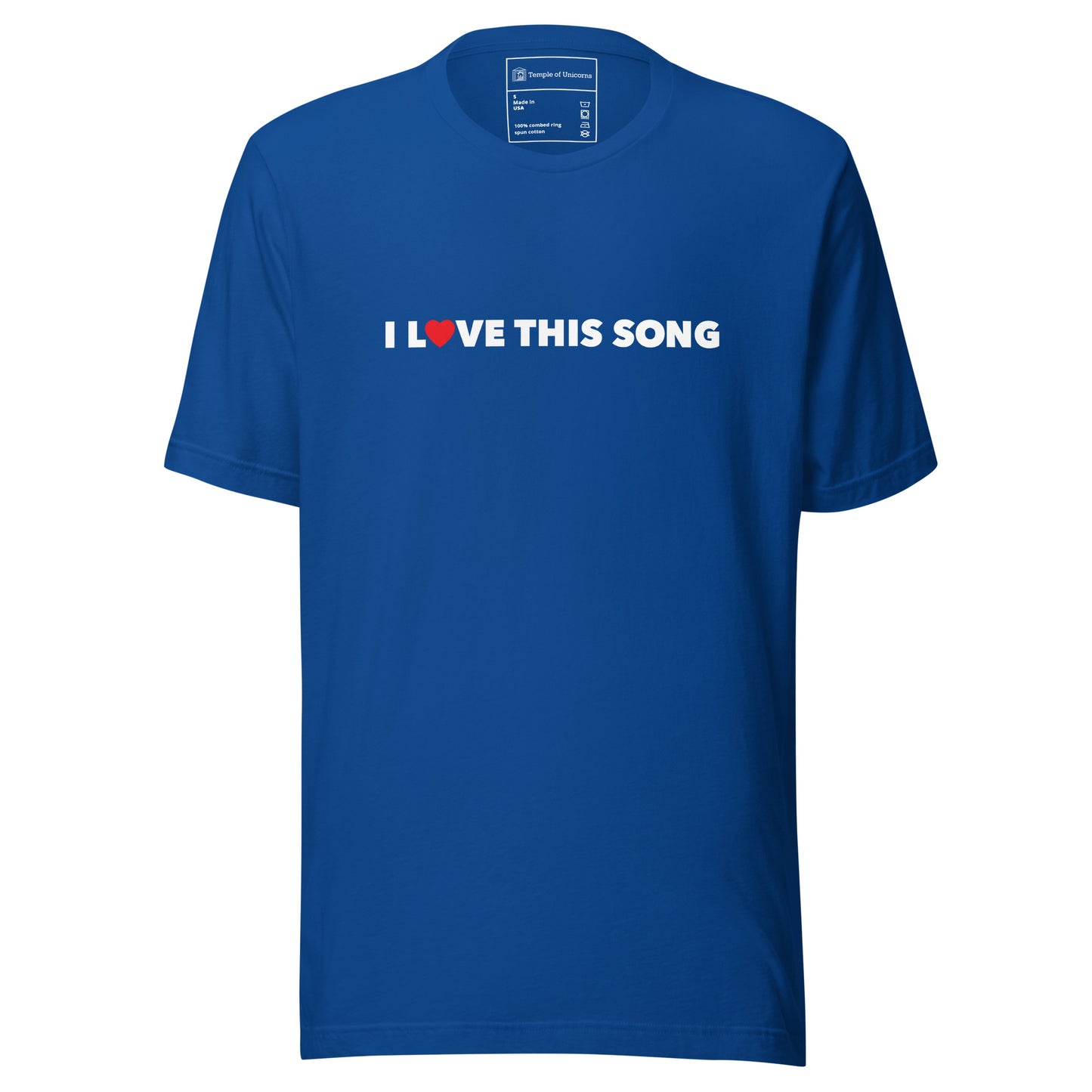 I Love This Song Statement Tee, true royal