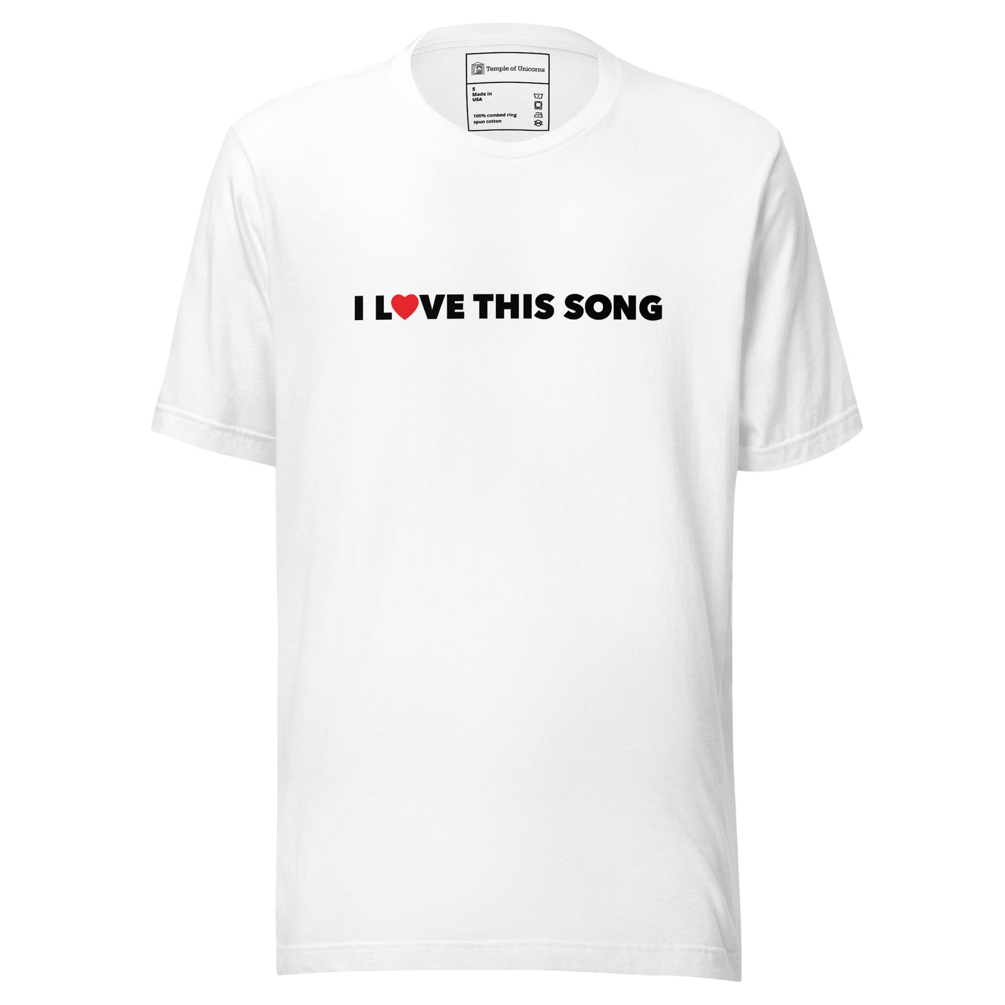I Love This Song Statement Tee, white