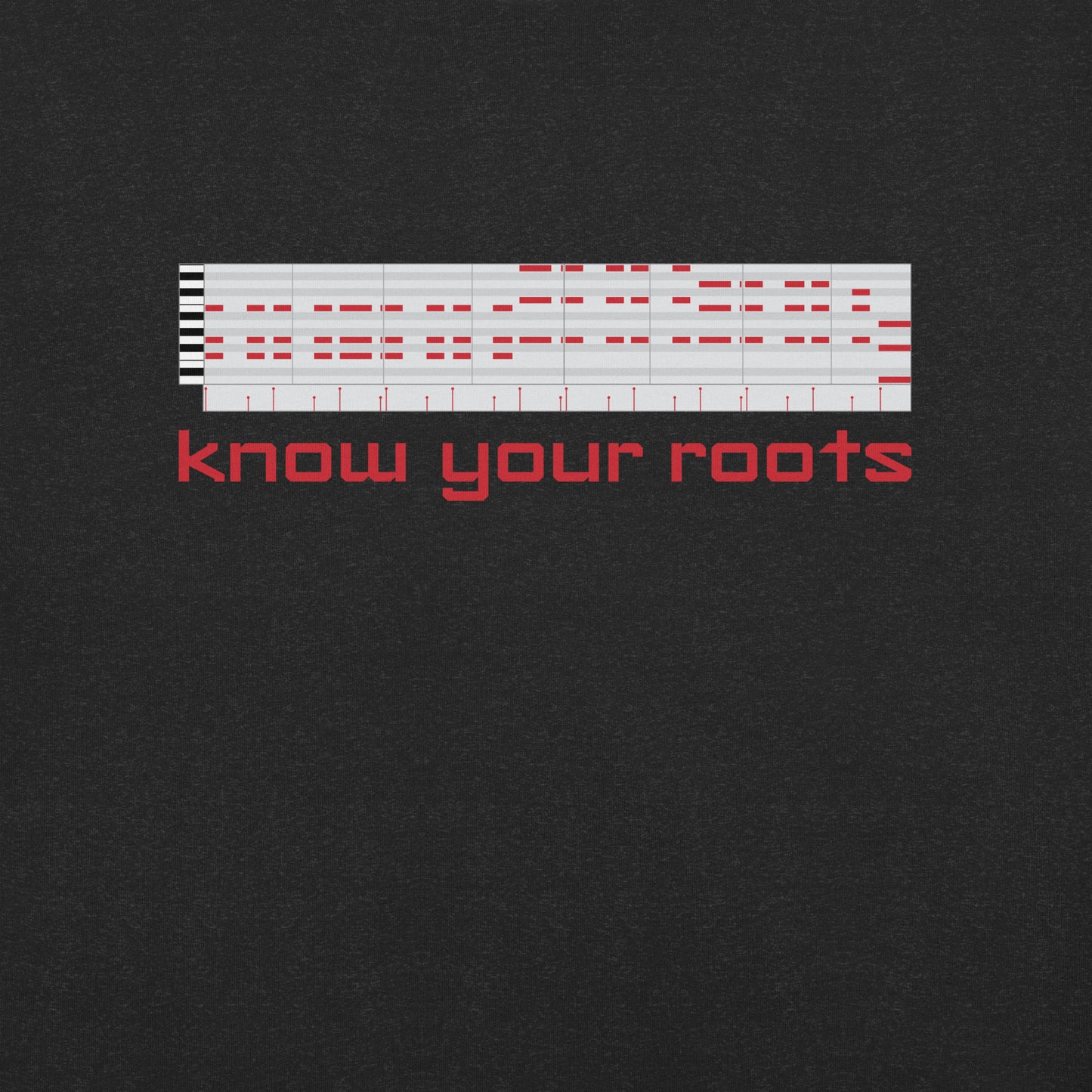 Know Your Roots MIDI Classic Tee, black heather