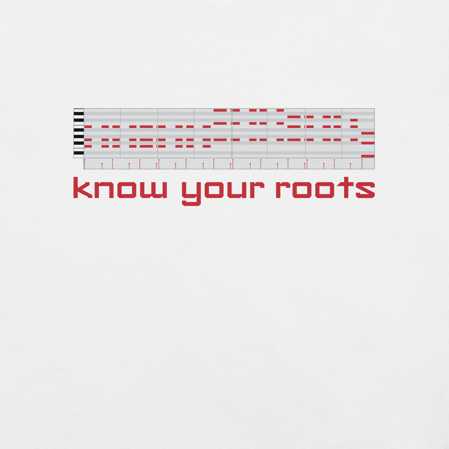 Know Your Roots MIDI Classic Tee, white