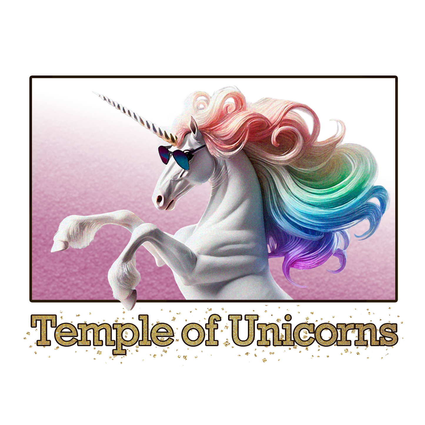 Magic Unicorn Men's Tee, white, detail