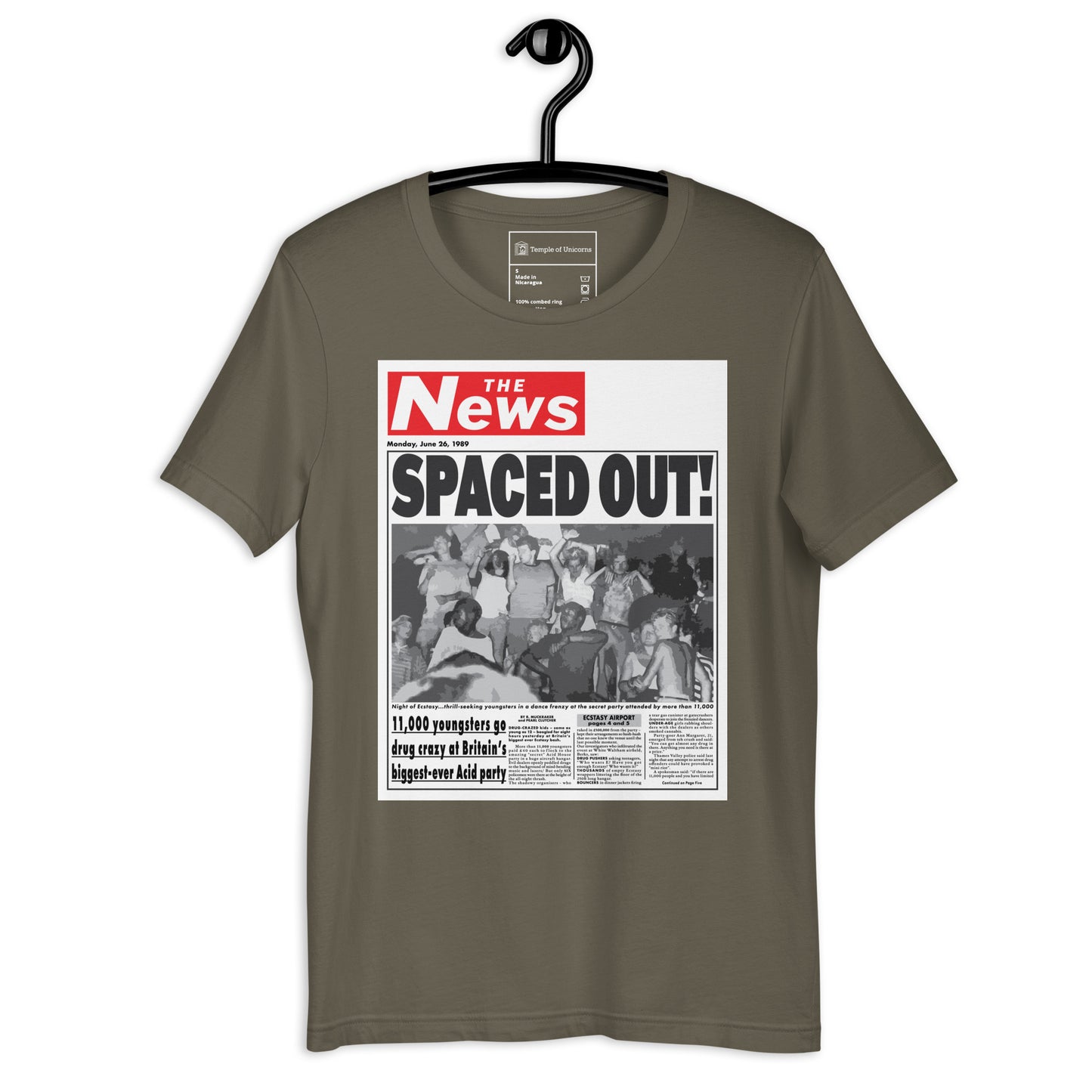 Spaced Out! Second Summer of Love Tee, army