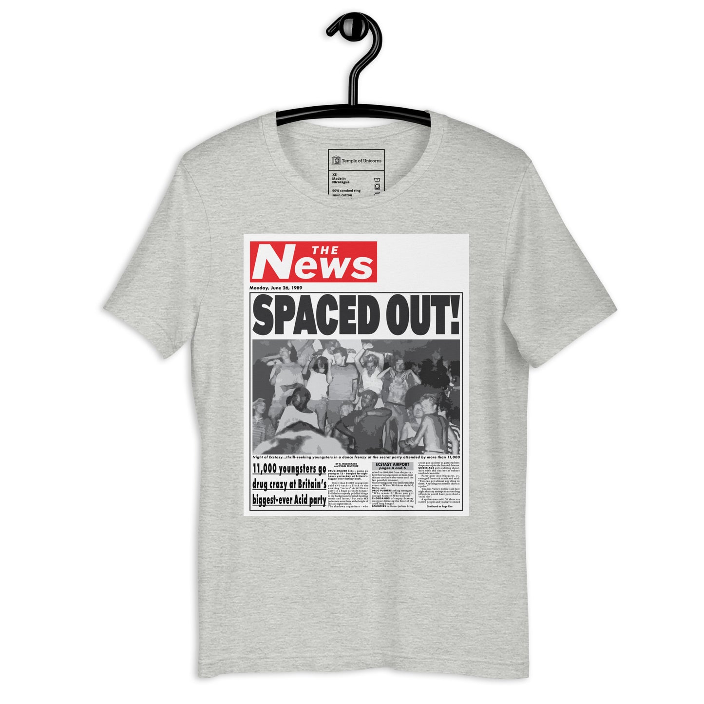 Spaced Out! Second Summer of Love Tee, athletic heather