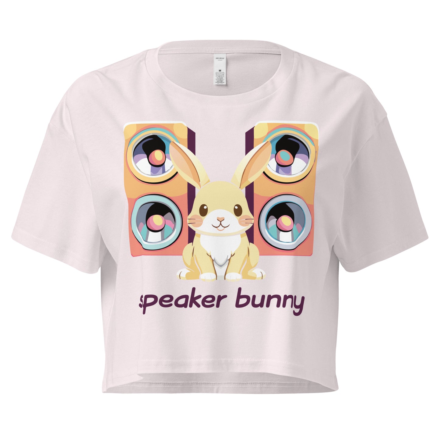 Speaker Bunny Crop Tee, orchid