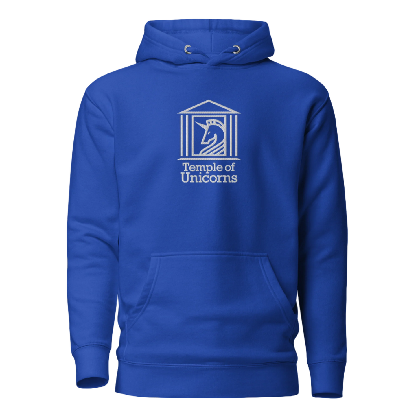 Temple of Unicorns Embroidered Hoodie, team royal