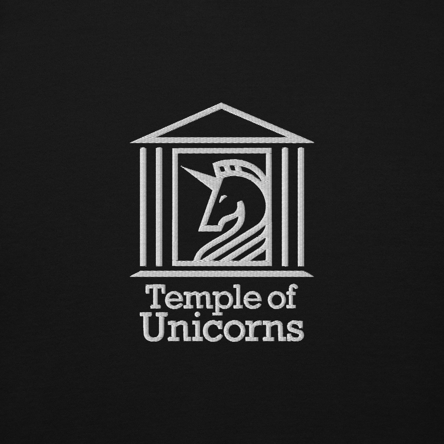 Temple of Unicorns Embroidered Hoodie