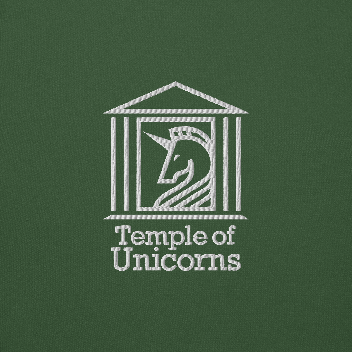 Temple of Unicorns Embroidered Hoodie