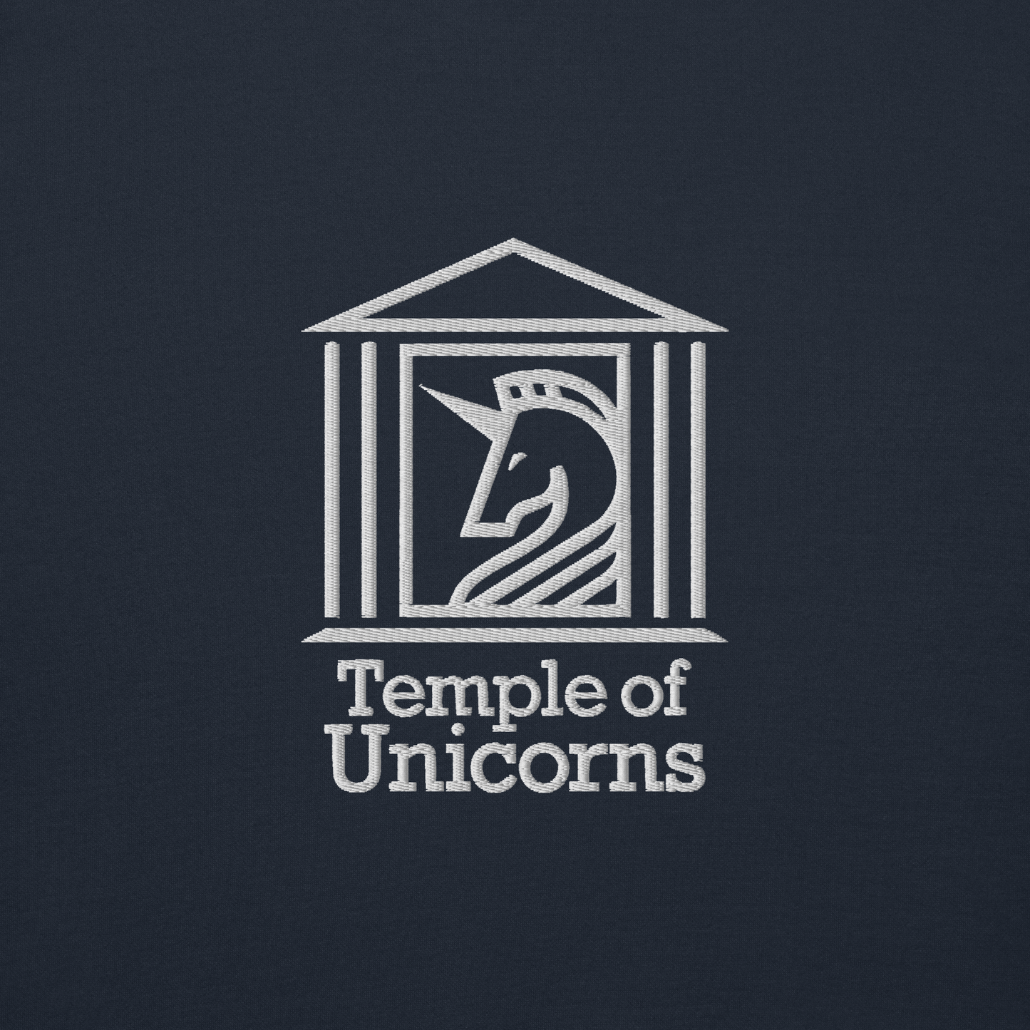 Temple of Unicorns Embroidered Hoodie