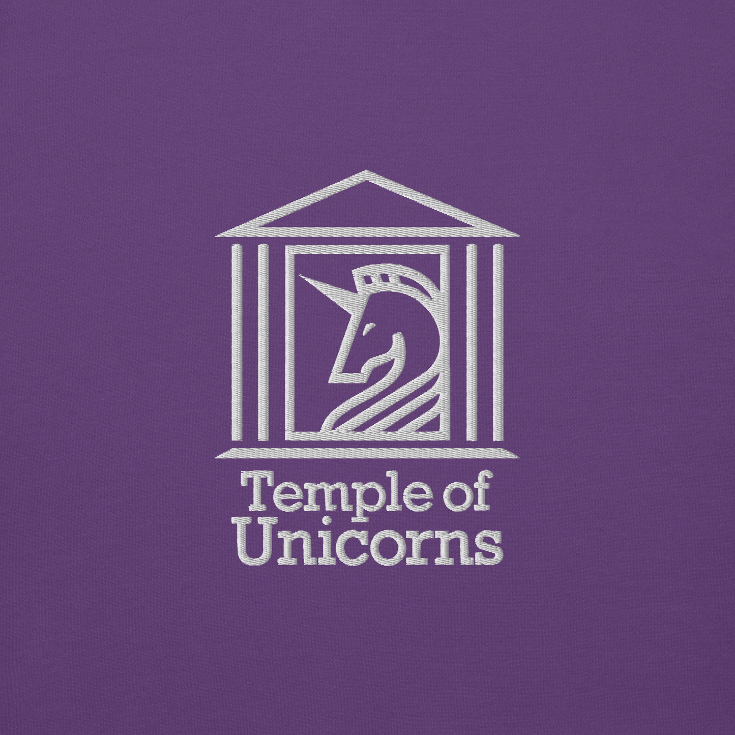 Temple of Unicorns Embroidered Hoodie