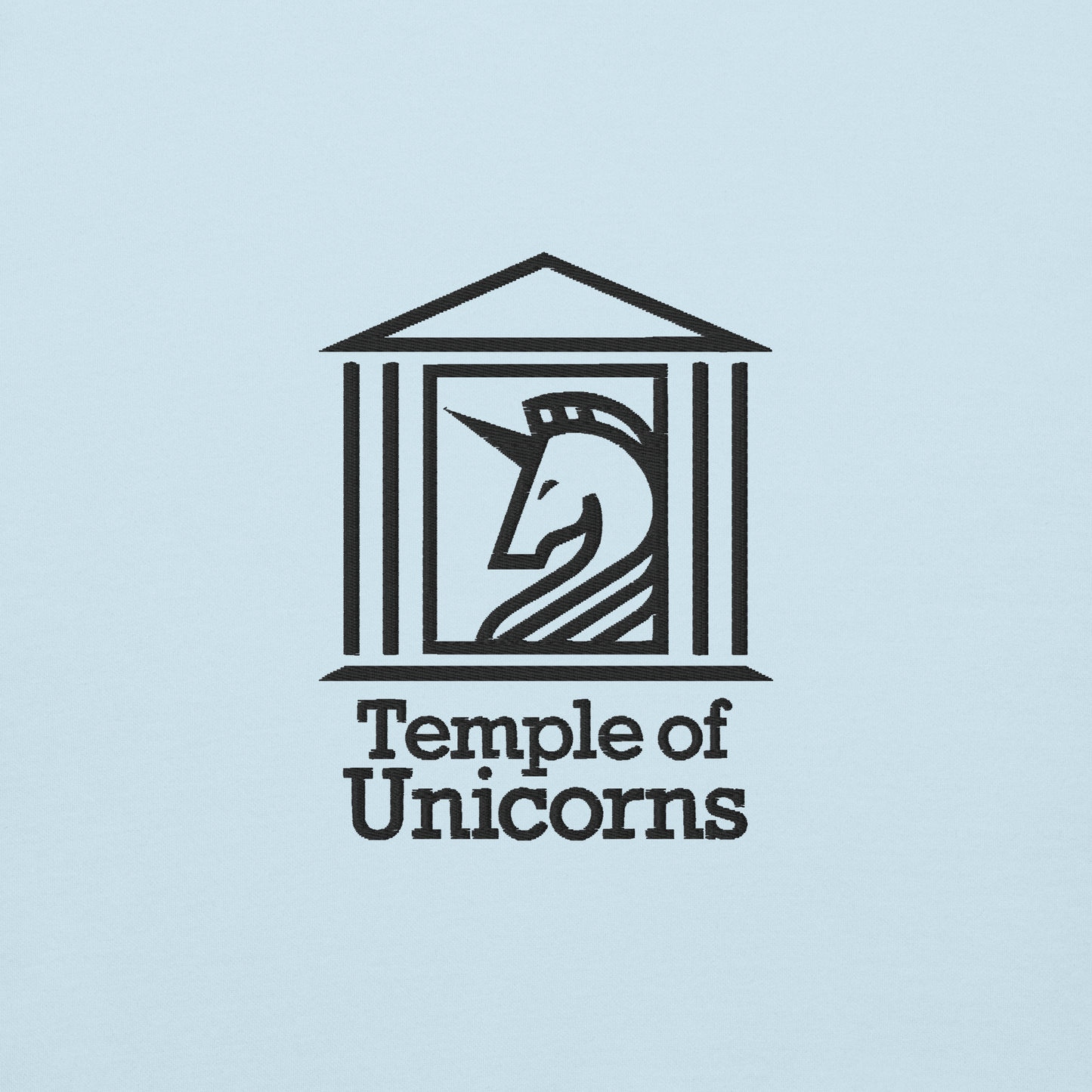 Temple of Unicorns Embroidered Hoodie