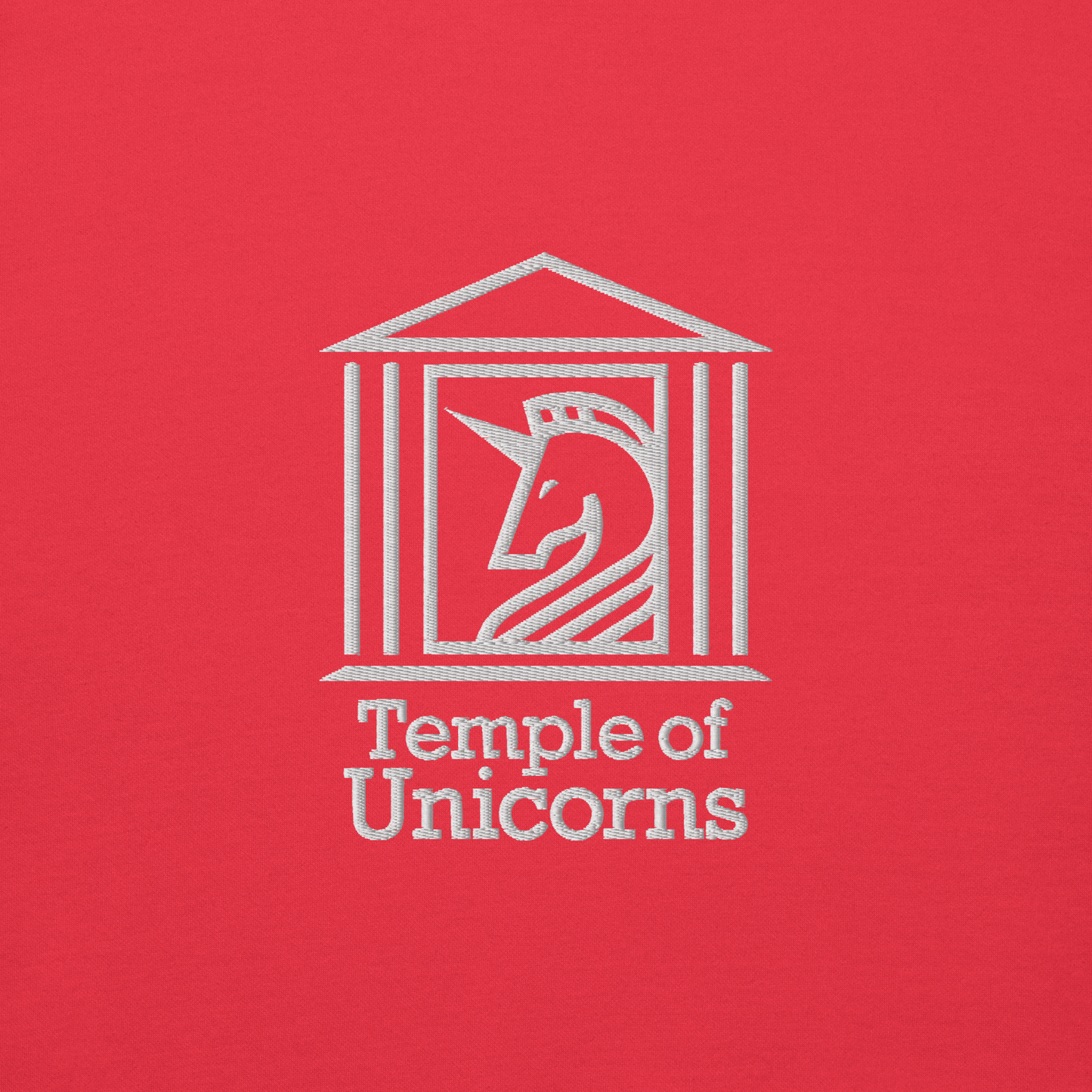 Temple of Unicorns Embroidered Hoodie