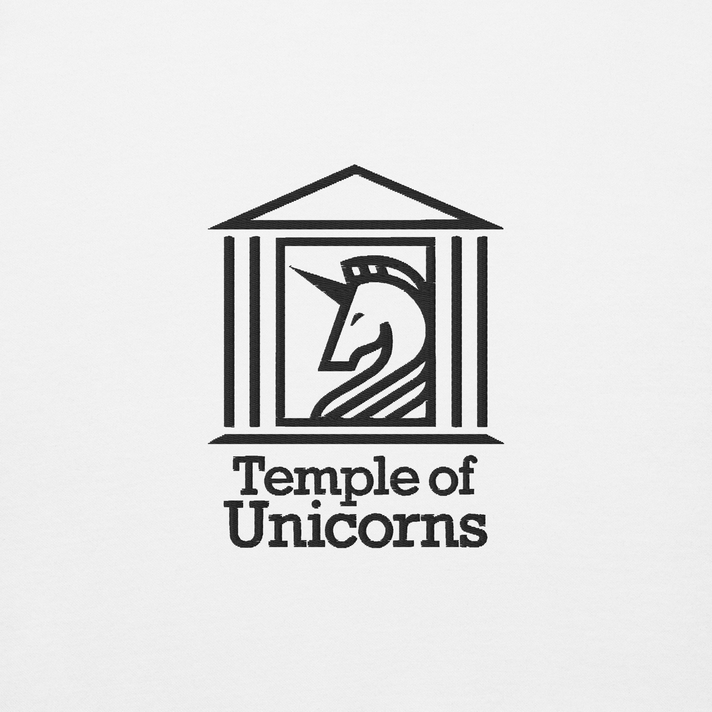 Temple of Unicorns Embroidered Hoodie