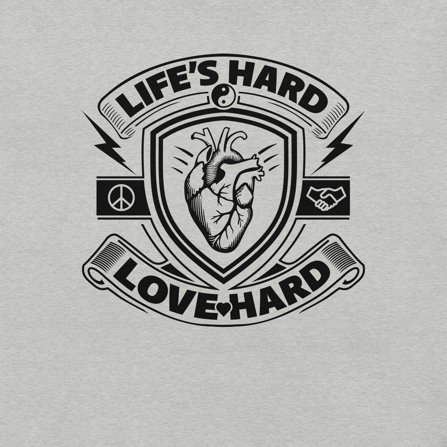 Love Hard Crest Unisex Tee