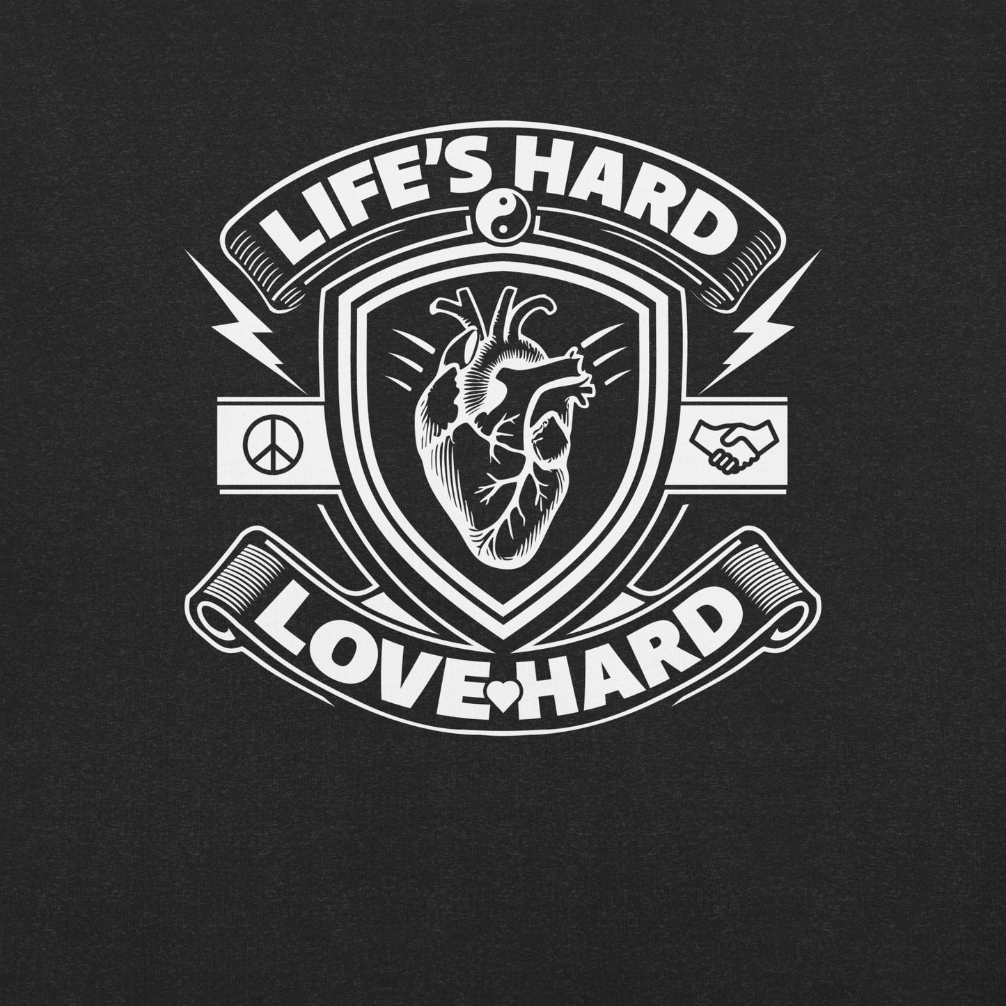 Love Hard Crest Unisex Tee