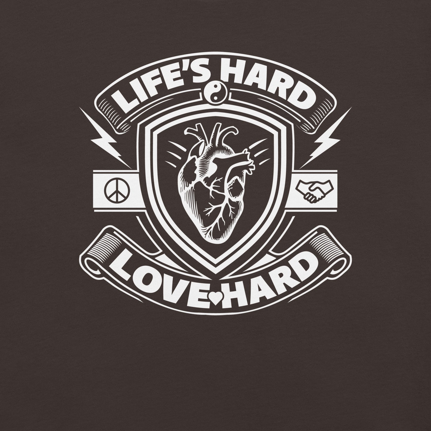 Love Hard Crest Unisex Tee