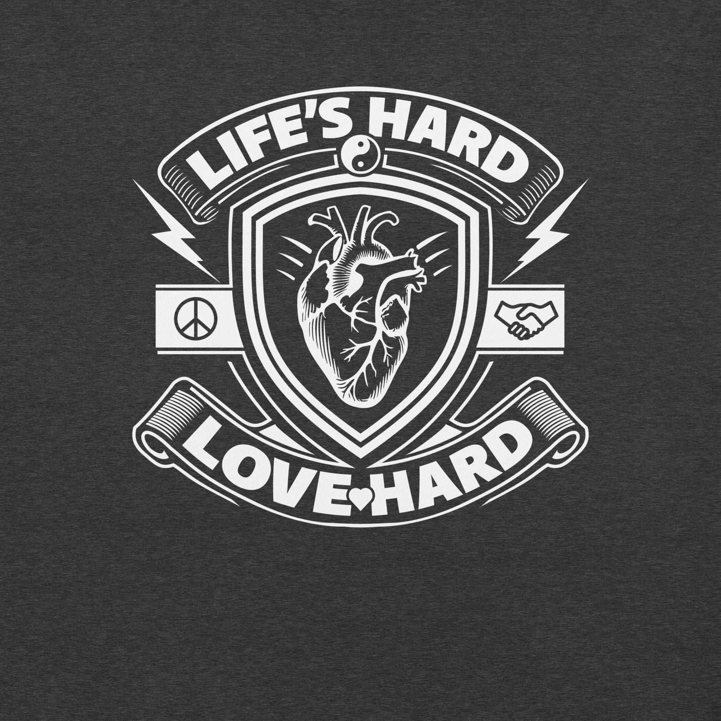 Love Hard Crest Unisex Tee