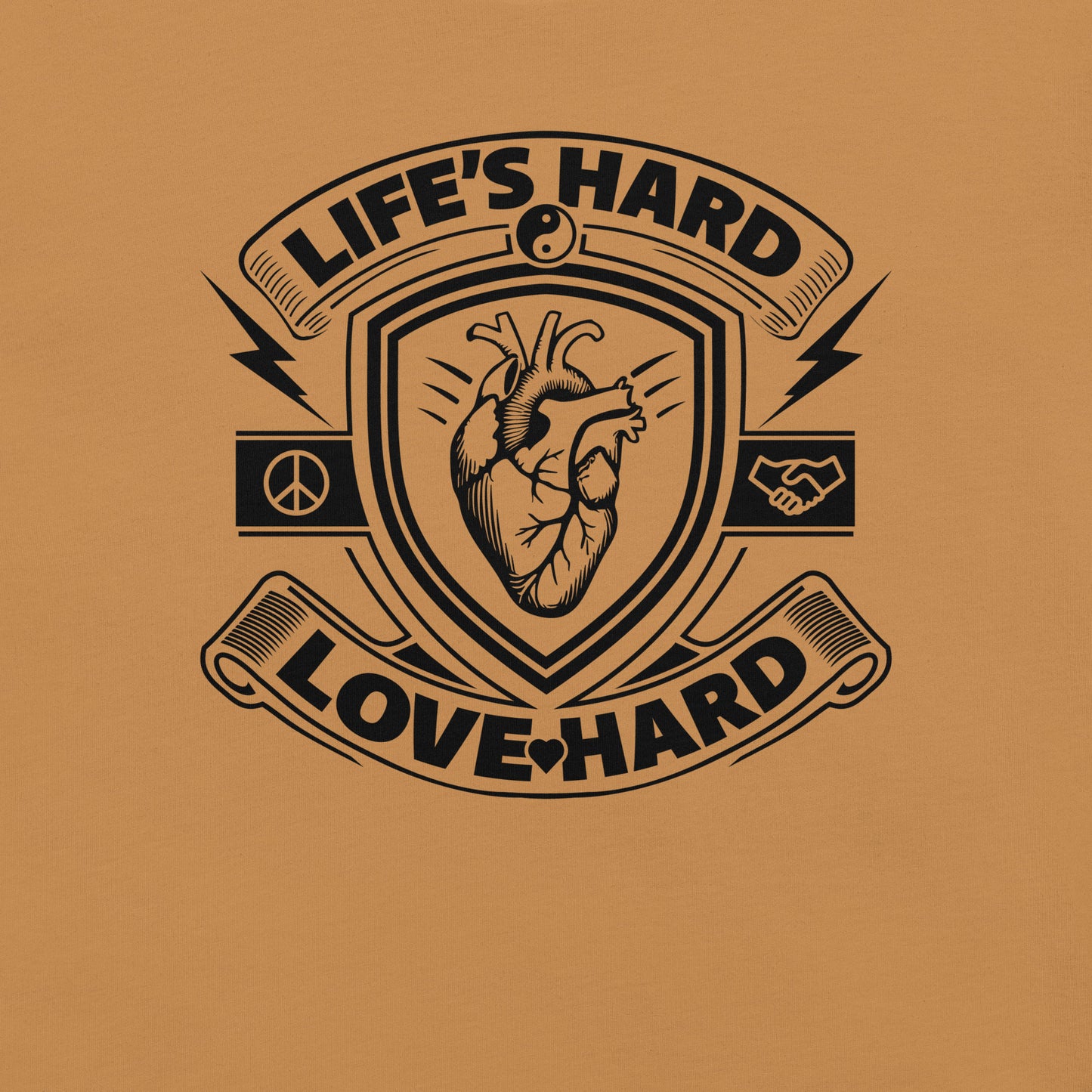 Love Hard Crest Unisex Tee