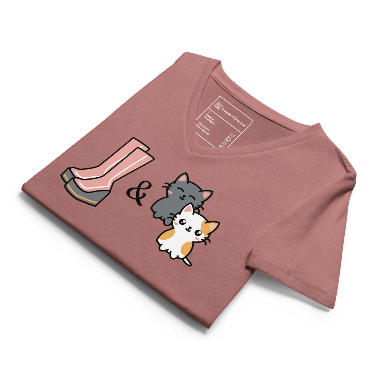 Boots & Cats Relaxed V-Neck Shirt