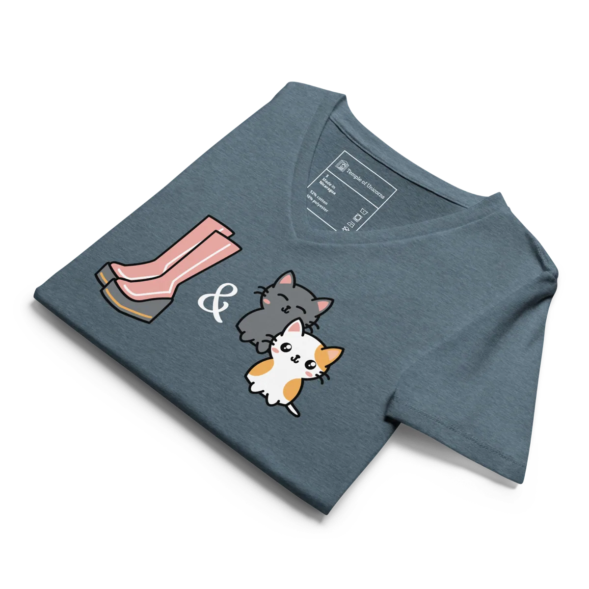 Boots & Cats Relaxed V-Neck Shirt