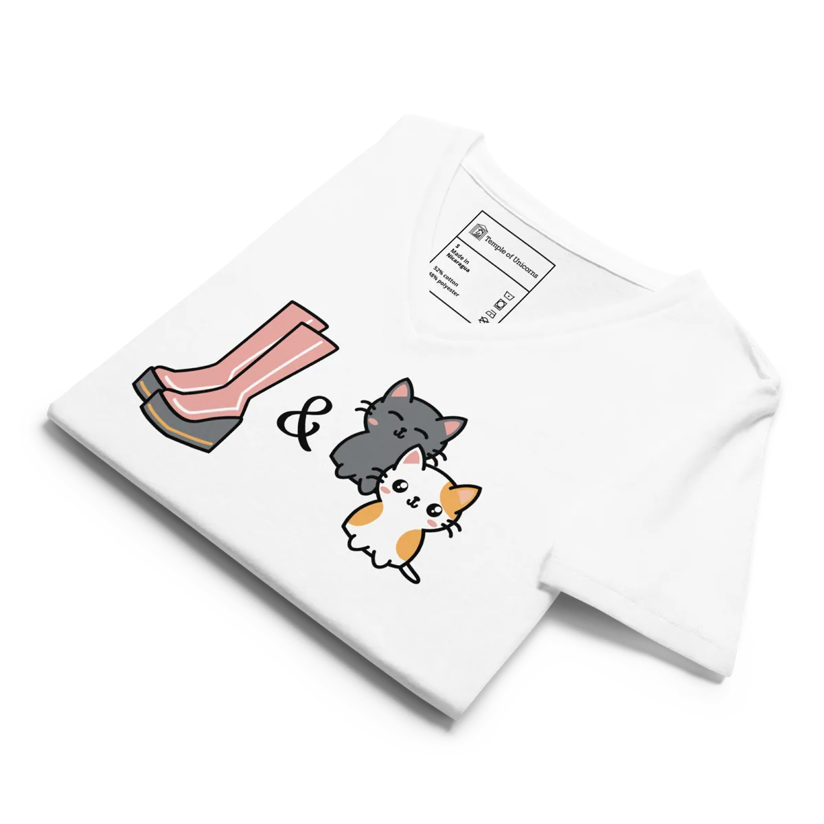 Boots & Cats Relaxed V-Neck Shirt