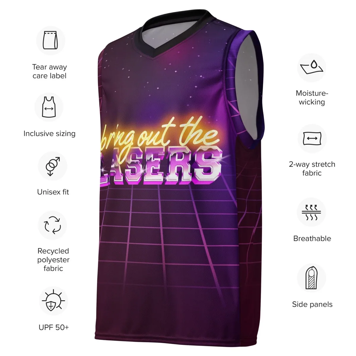 Bring Out the Lasers Rave Jersey, front