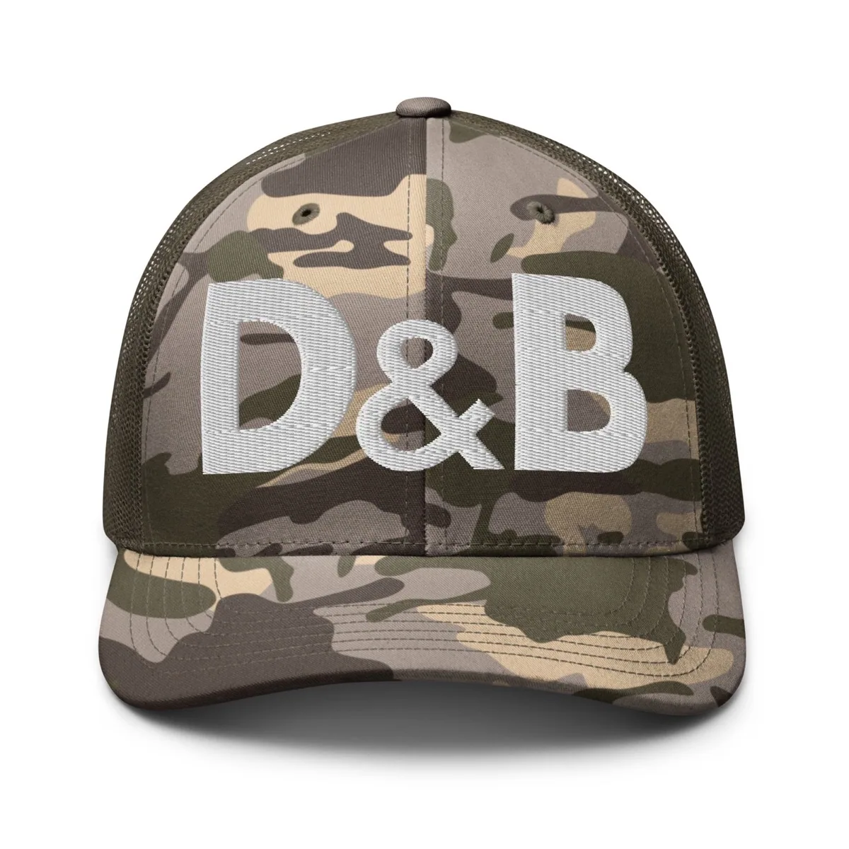 D&B Camouflage Trucker Cap, front