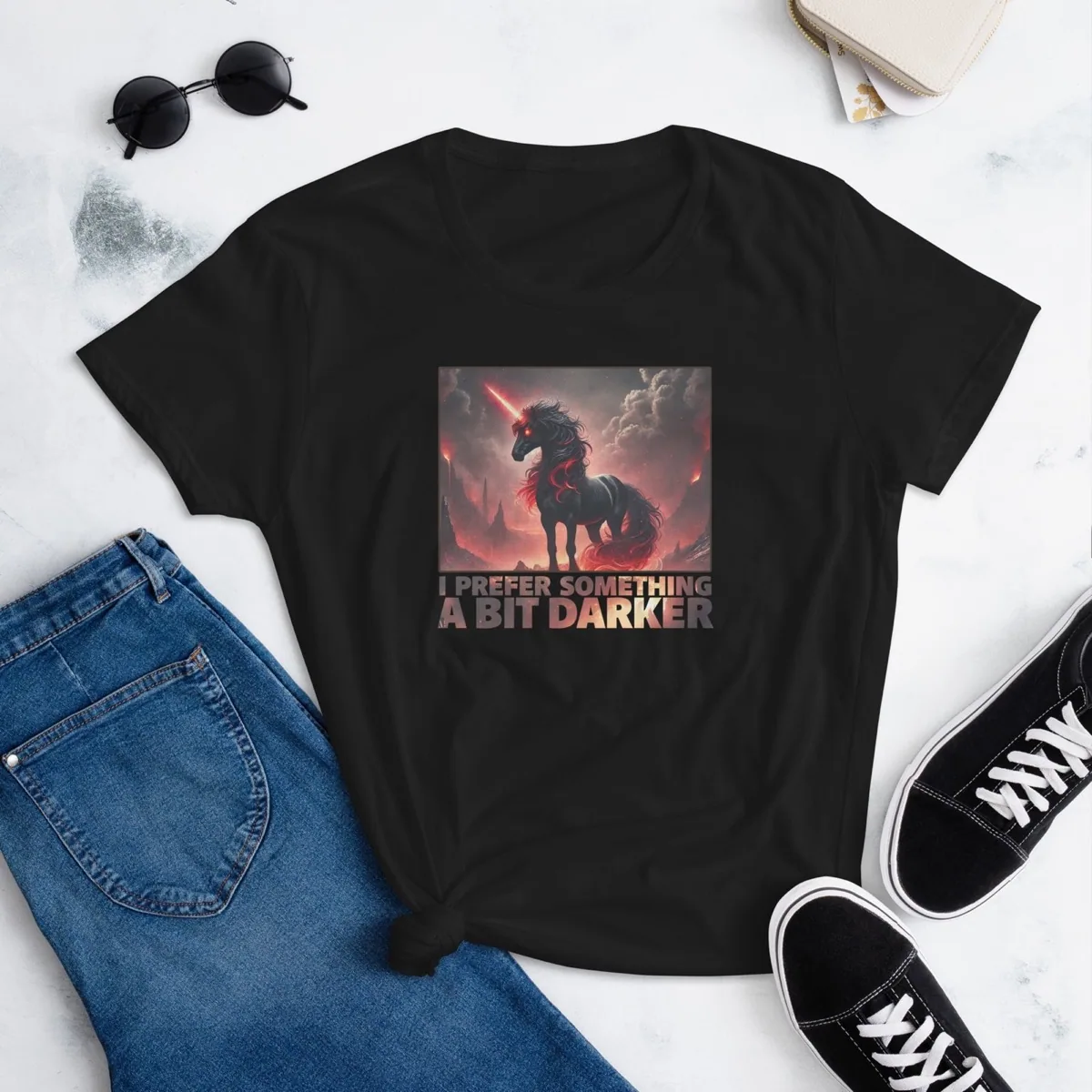 Dark Side of PLUR Women's Tee, front