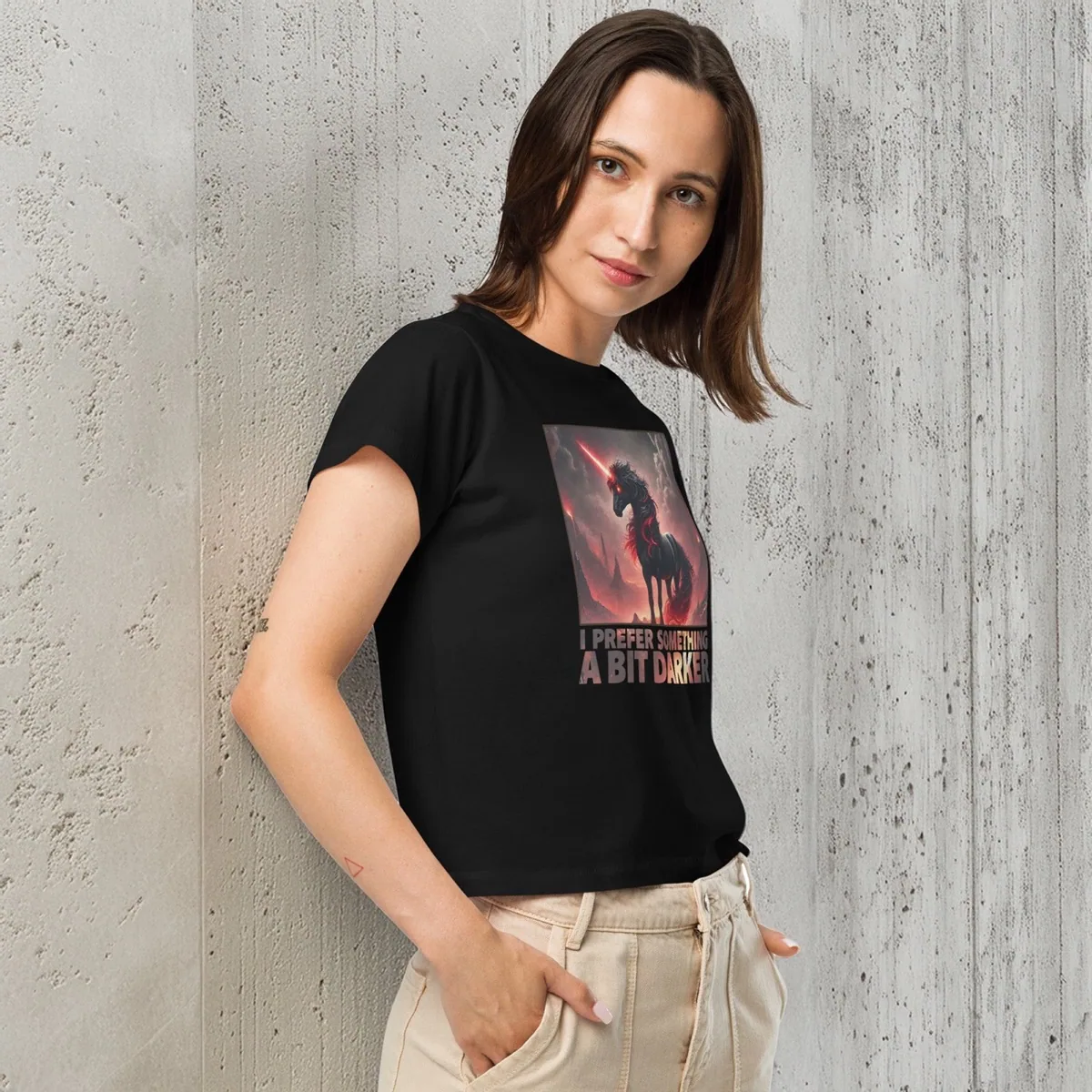 Dark Side of PLUR High-Waisted Tee
