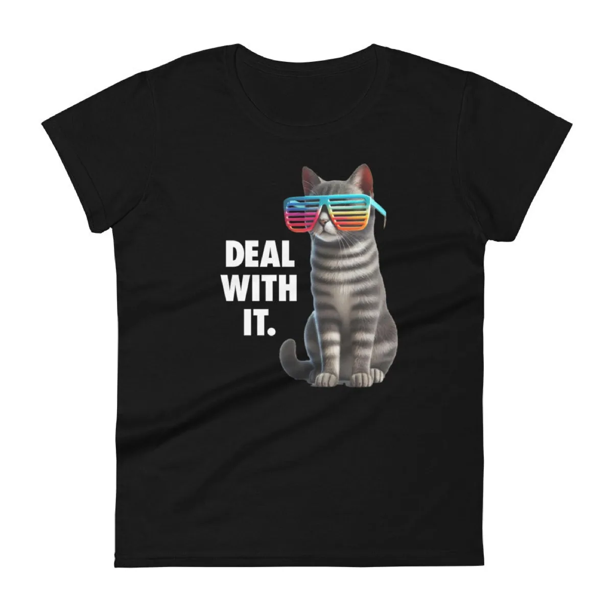 Deal With It Cat Contoured Tee