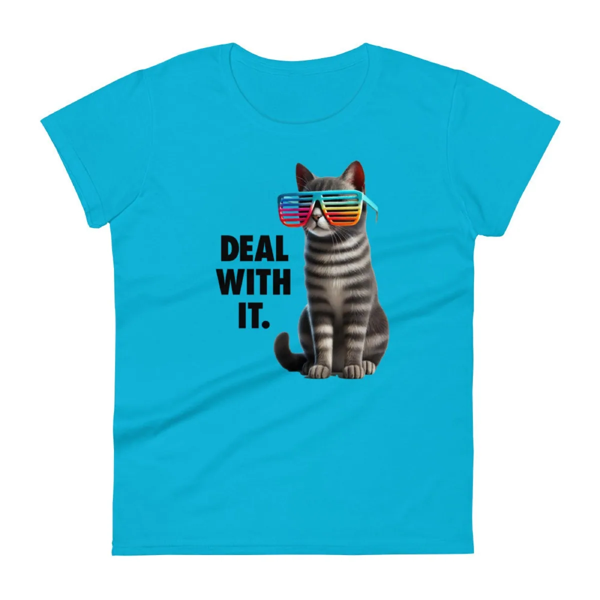 Deal With It Cat Contoured Tee