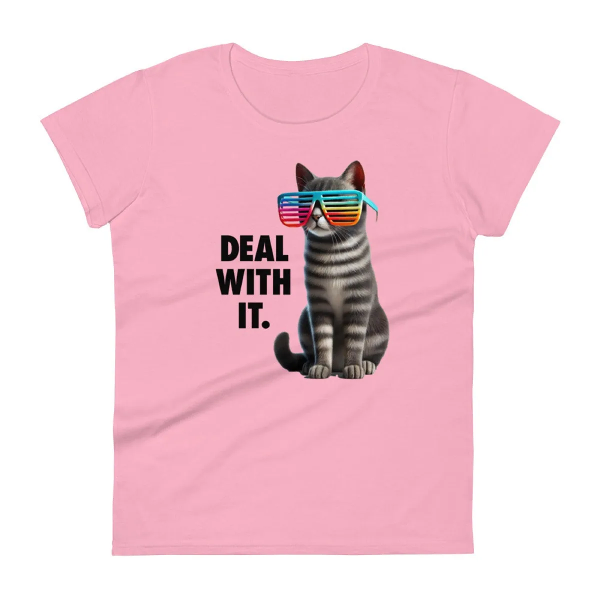 Deal With It Cat Contoured Tee