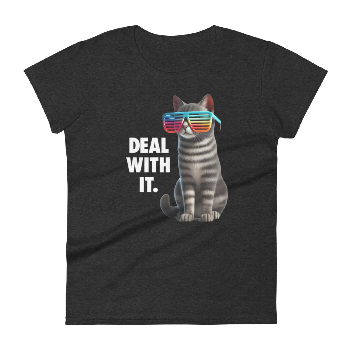 Deal With It Cat Contoured Tee