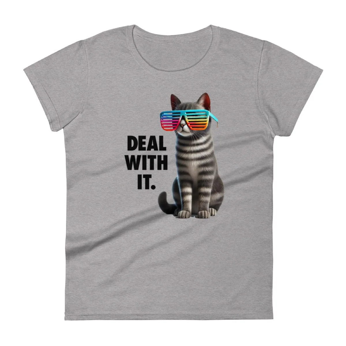 Deal With It Cat Contoured Tee