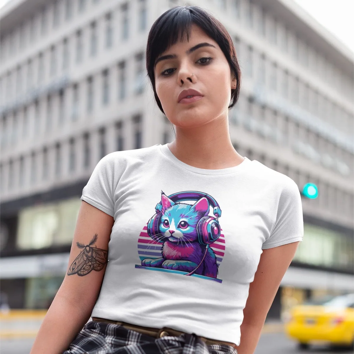 DJ Kitten Fitted Crop Tee