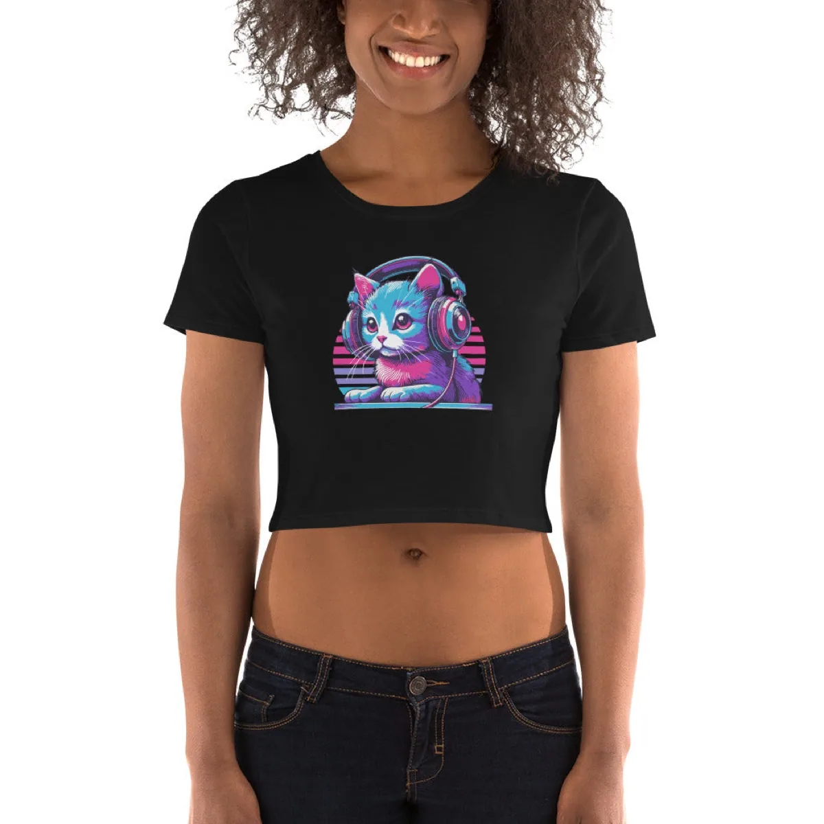 DJ Kitten Fitted Crop Tee